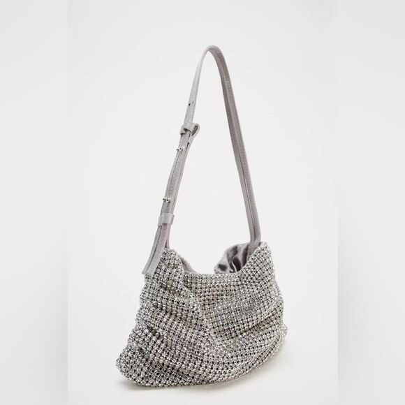 ZARA SHIMMERY MINI BUCKET BAG - Picture 5 of 9